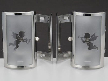 ローソク立扉（デザインガラス／天使）